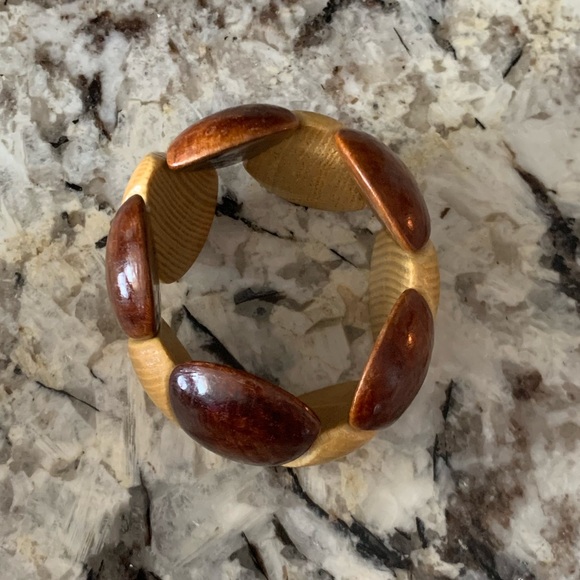 Vintage Acacia Wood Stretchy Bracelet - Picture 5 of 5